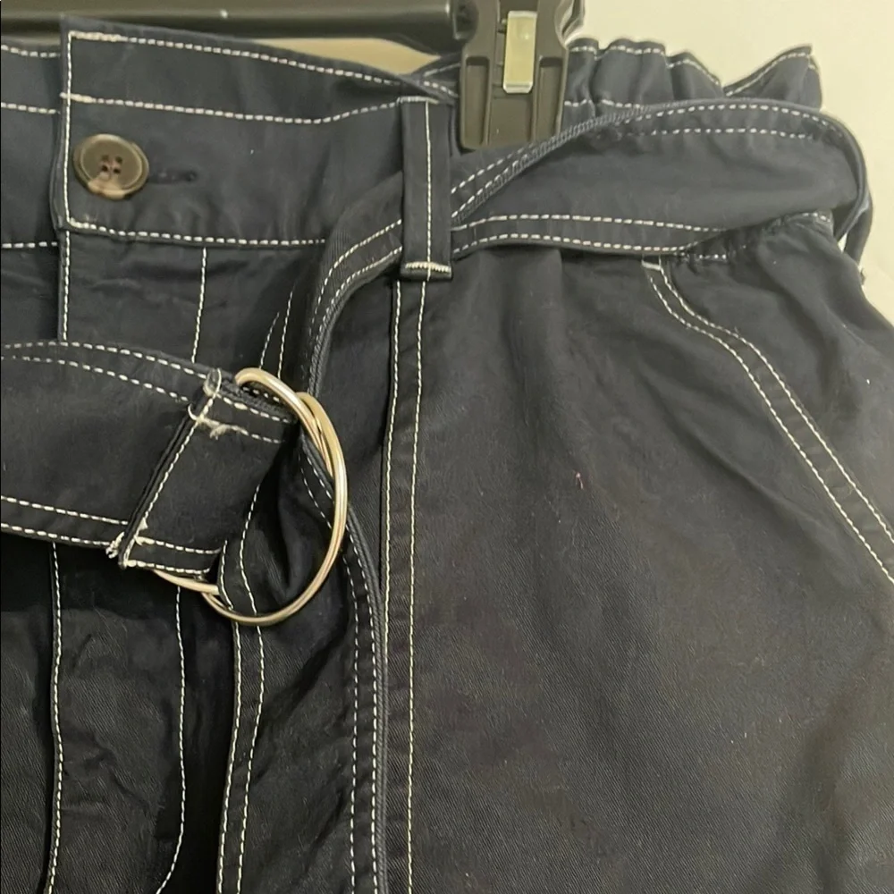 Navy Blue Skirt with Belt women size medium